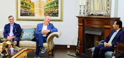 Islamabad 28.07.2026: Speaker National Assembly Sardar Ayaz Sadiq in a meeting with United States Congressional Delegation (CODEL) led by Rep. Ryan Zinke (R-Mont) and Rep. Michael Baumgartner (R-Wash)